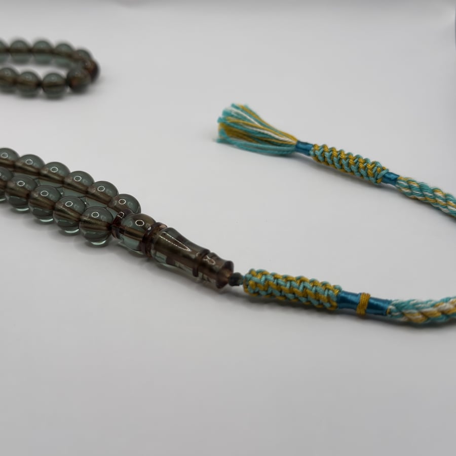 سبحة زعفران عشبي ( دائري )
