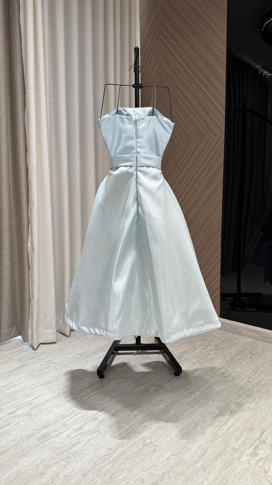 Evening dress Mikado jacquard flared faded