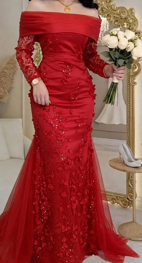 فسسسسسستان احمر السهره فستان ميجو