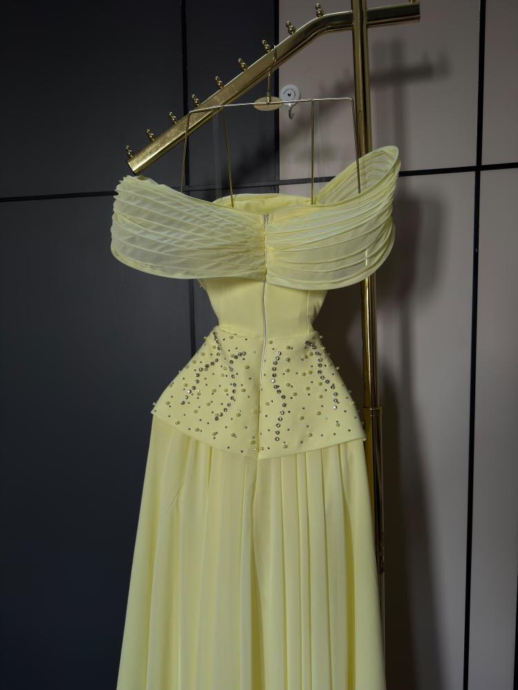 فسسسسسستان سهره لون ليموني فستان  صبيره