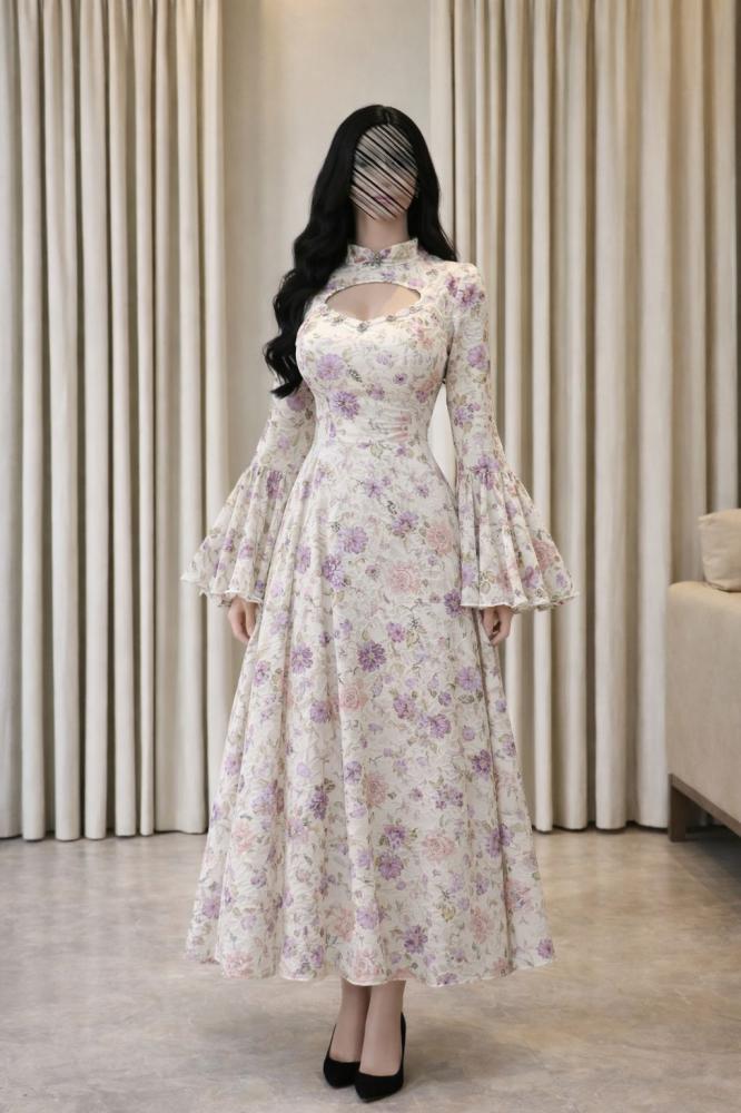 فستان سهره لونسكري على موف  طويل ساتر فستان  رقاء