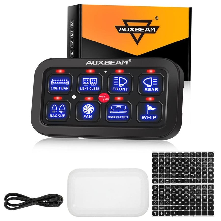 Switch panel سويتشات 8 مفاتيح تدعم التعتيم التلقائي باللون الازرق