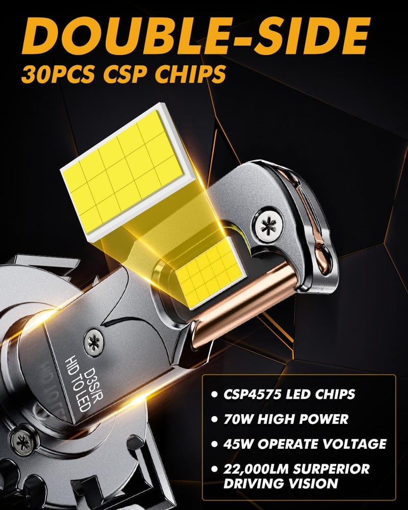 ليد مصابيح اماميه جودة عاليه  طرازات ( D3 D3S D3R )  بديل زينون الوكاله  HID (GMC / FORD / DODGE / CHEVY )