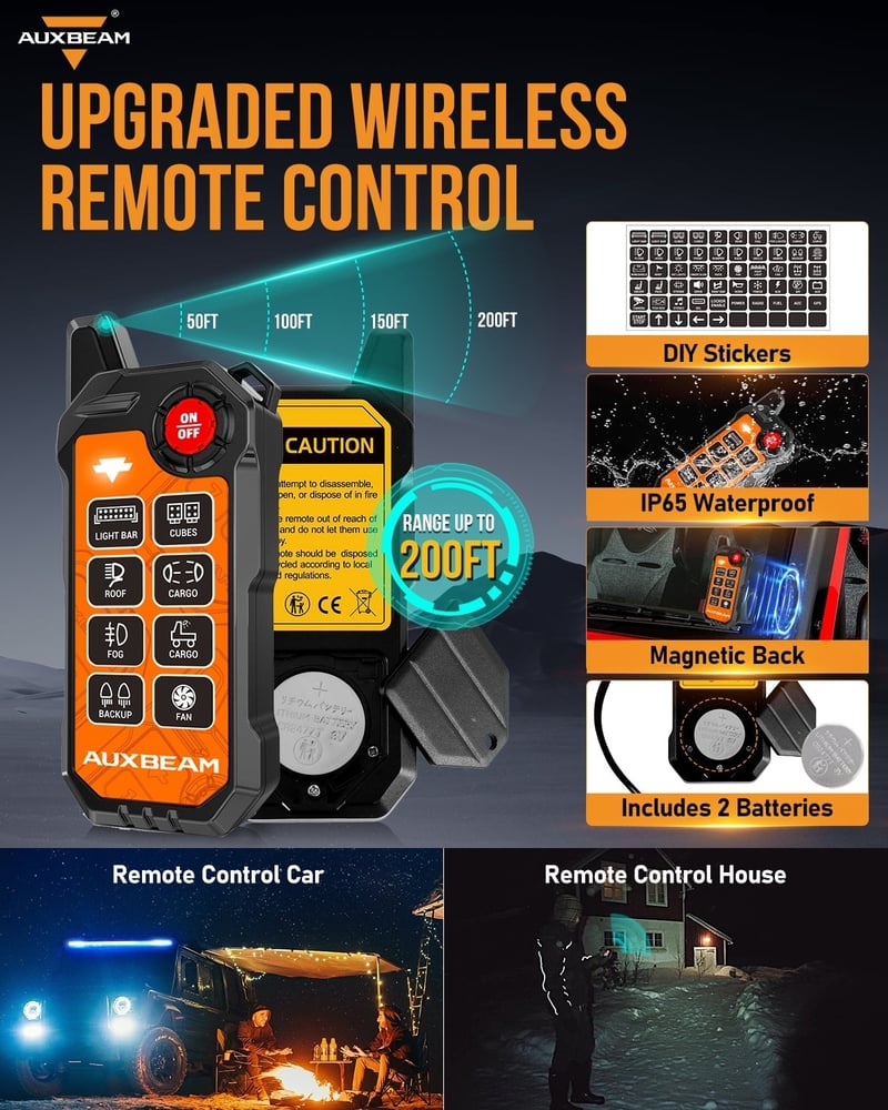 Switch panel سويتش 8 مفاتيح تدعم البراقات و البلوتوث و ريموت تحكم عن بعد