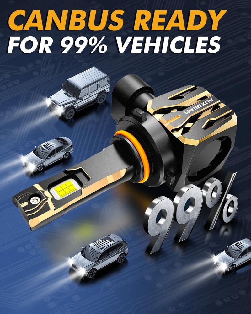 ليد مصابيح اماميه جوده عاليه و اضائه قويه جدا طرازات ( 9005/HB3 ) GX PLUG&PLAY ( GMC / CHEVY )