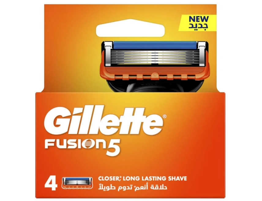 جيليت فيوجن 5 Gillette Fusion5 شفرات حلاقة للرجال – عبوة 4 شفرات