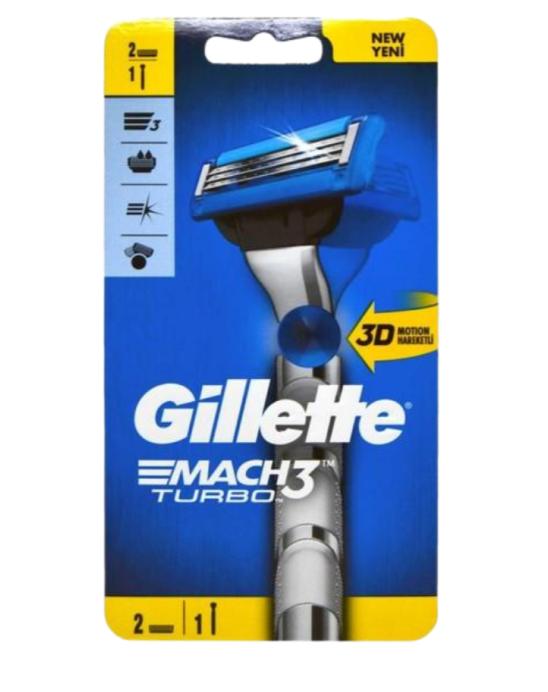 جيليت Gillette ماك 3 توربو Mach3 Turbo ماكينة حلاقة للرجال