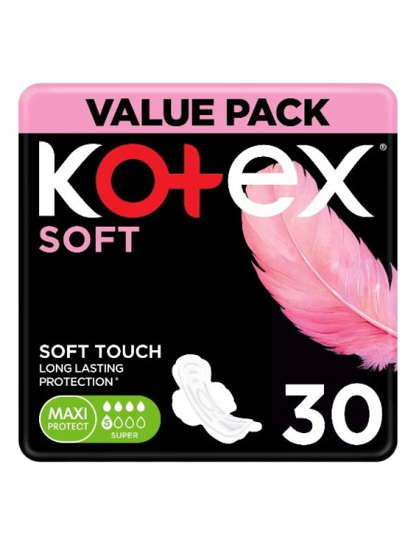 كوتكس Kotex فوط صحية ماكسي سوفت سوبر – 30 فوطة
