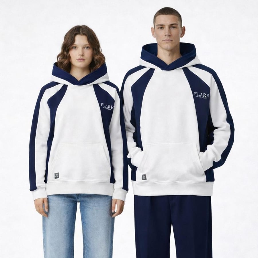 Navy & white hoodie