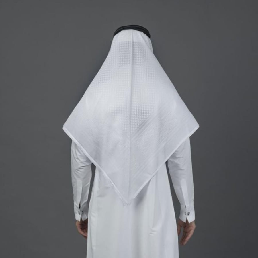 شماغ البسام ابيض خلية جودة عالية صناعة انجليزية اصلية