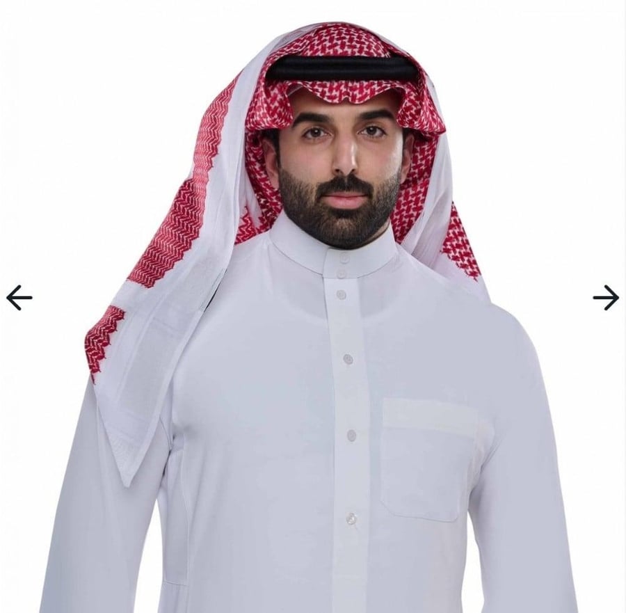 شماغ بروجية الذهبي خطوط بيضاء أصدار حديث من بروجية