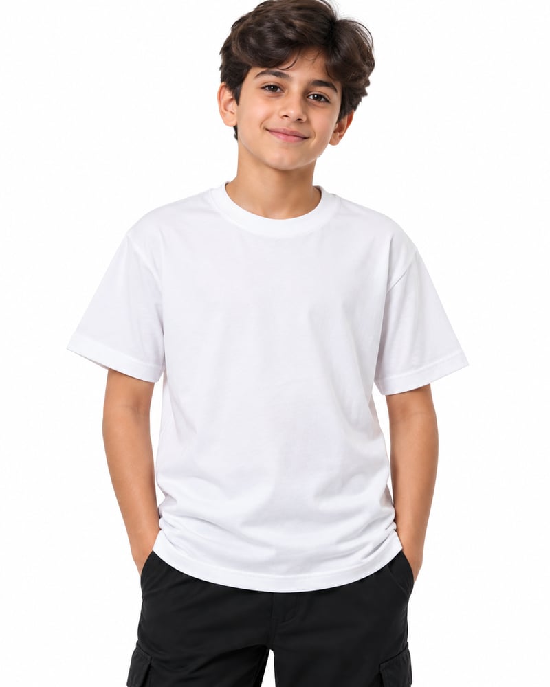 تي شيرت ابيض ساده