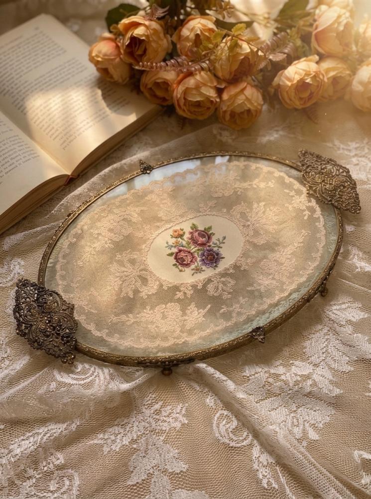 Vintage Oval Petit Point Dressing
