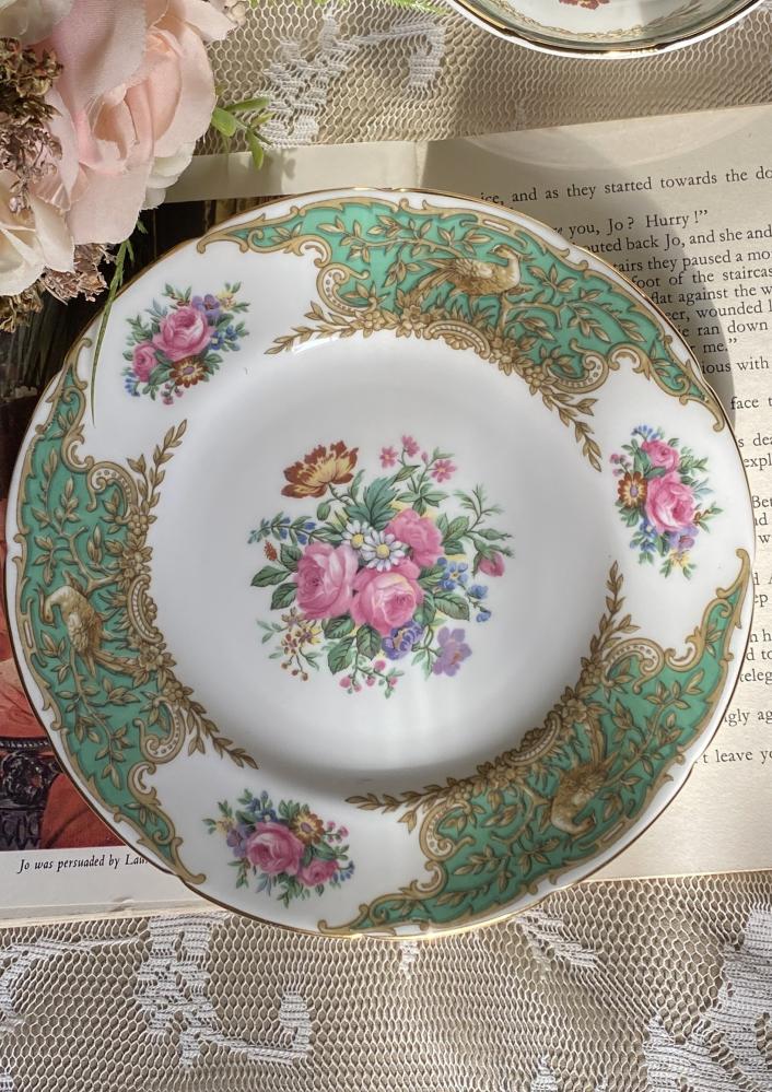 Coalport montrose trio green