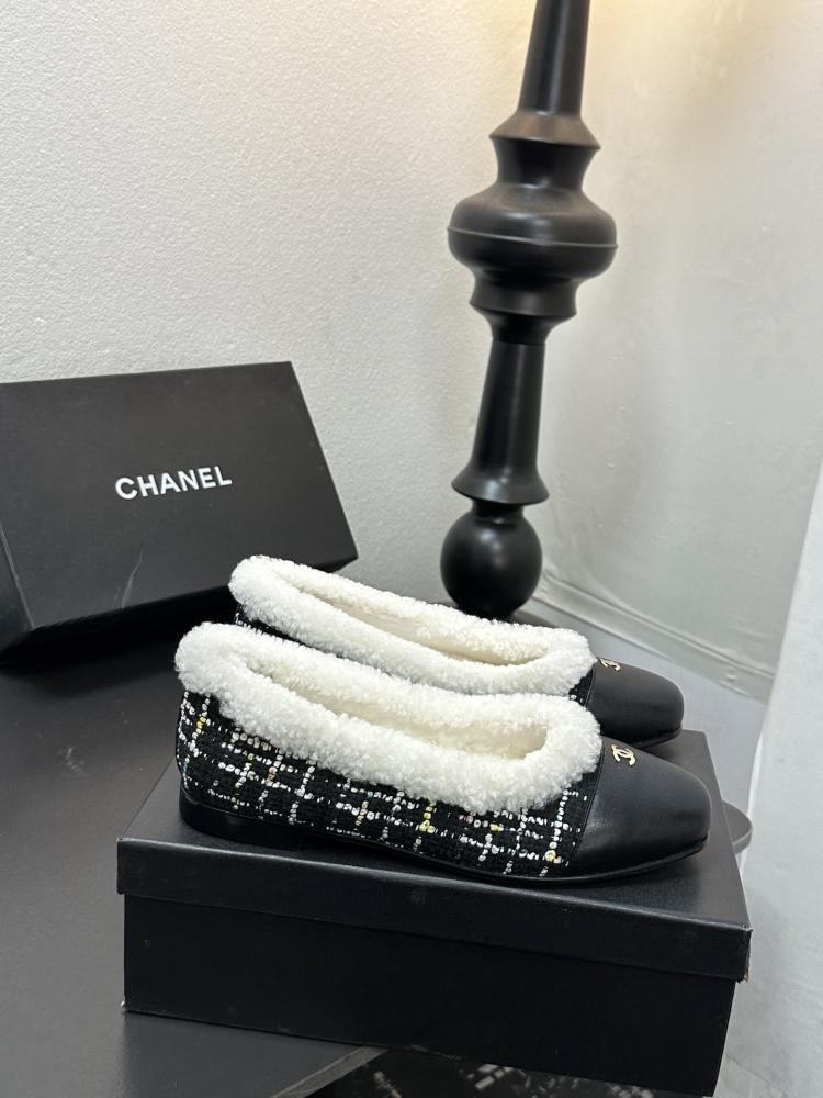 Chanel French Fairy Wool Flats