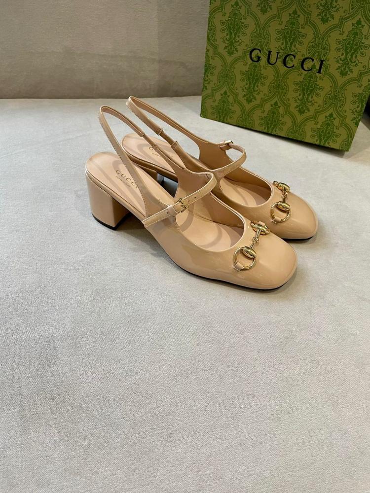 Gucci Horsebit Patent Leather Sandals