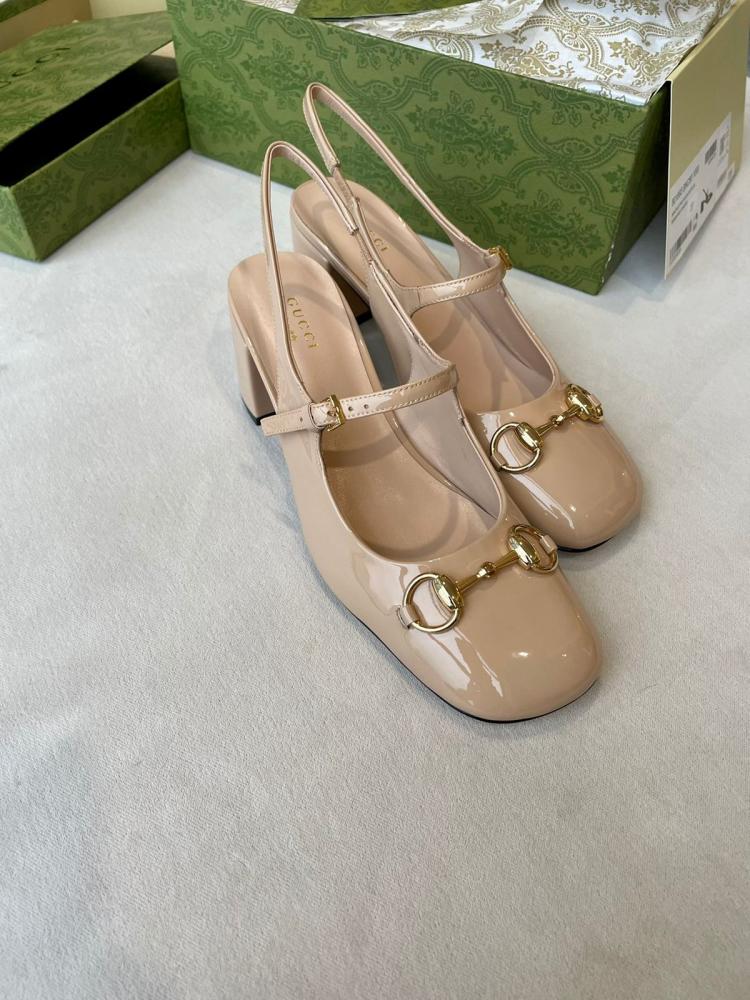 Gucci Horsebit Patent Leather Sandals