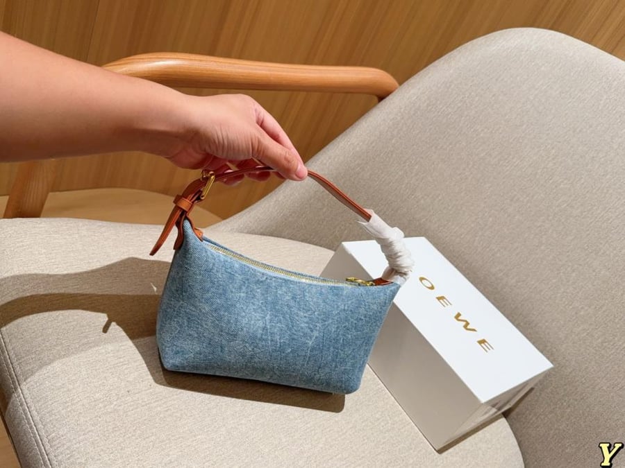 Loewe Denim Cubi Lunch Bag