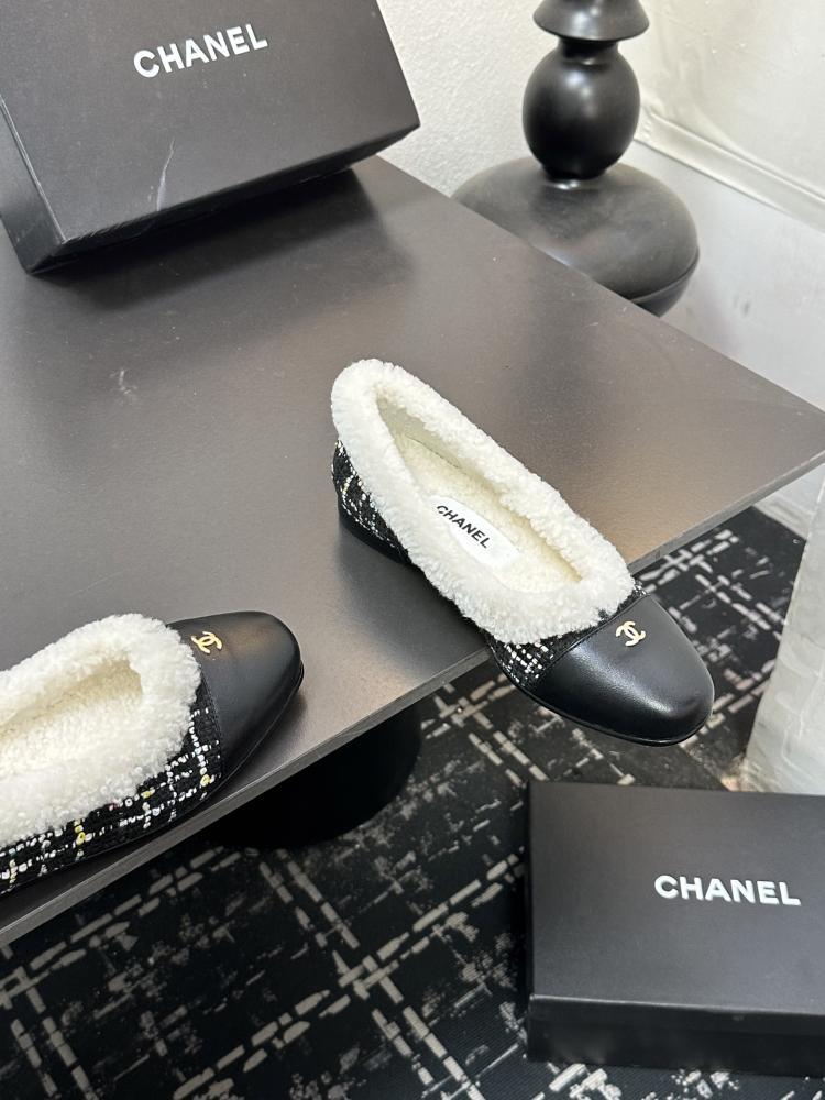 Chanel French Fairy Wool Flats
