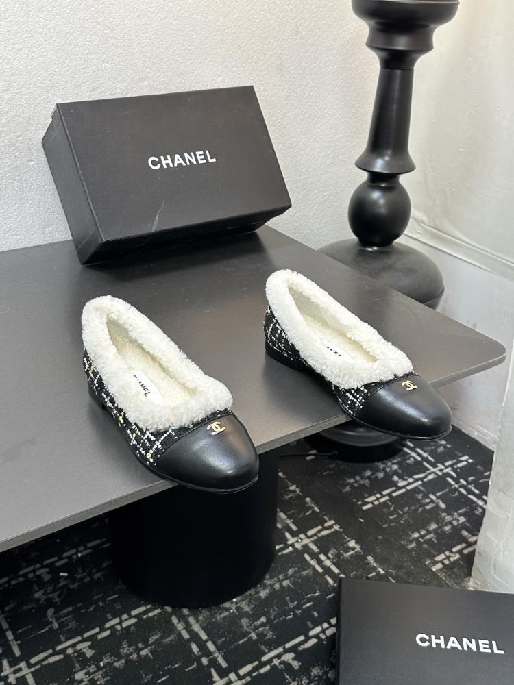 Chanel French Fairy Wool Flats