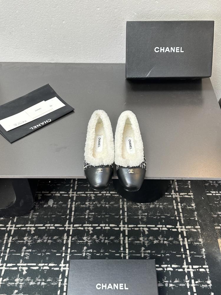 Chanel French Fairy Wool Flats