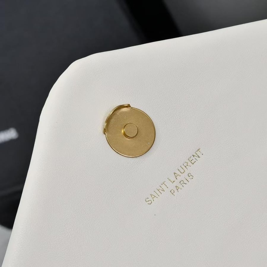 YSL LouLou Large White Gold