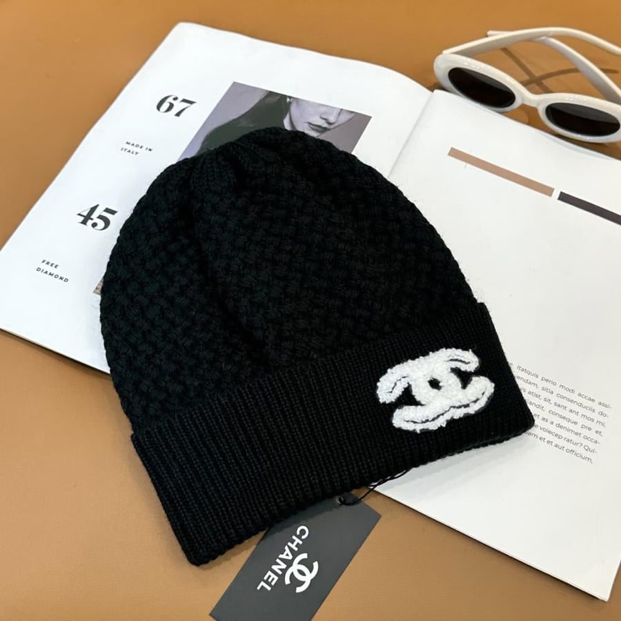 Chanel Winter Knit Red Beanie