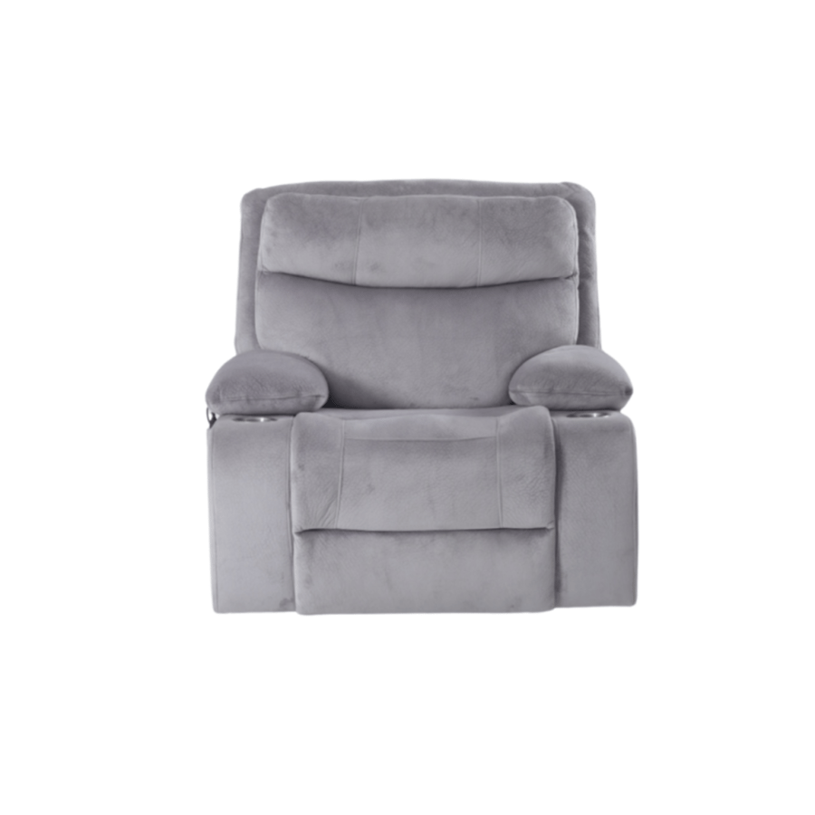 Relaxation chair recliner rocking and rotating with massage luxurious velvet fabric