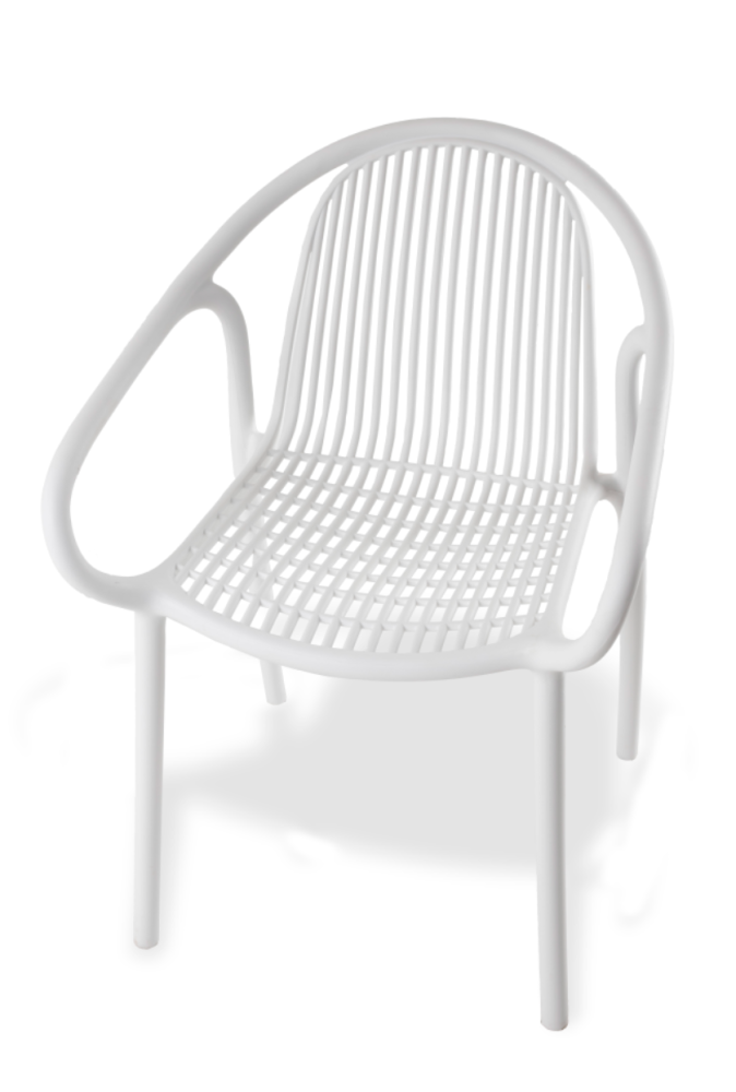Plastic fiber practical chair for indoor and outdoor use