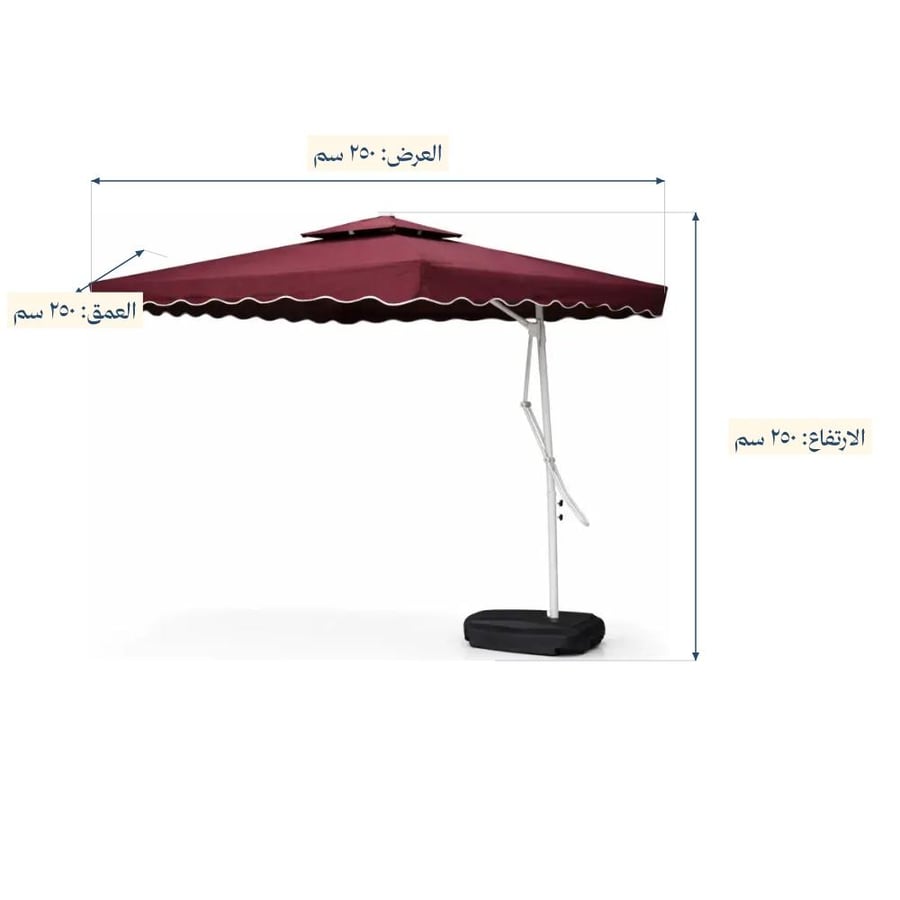 مظلة قماش خارجية على هيكل حديد