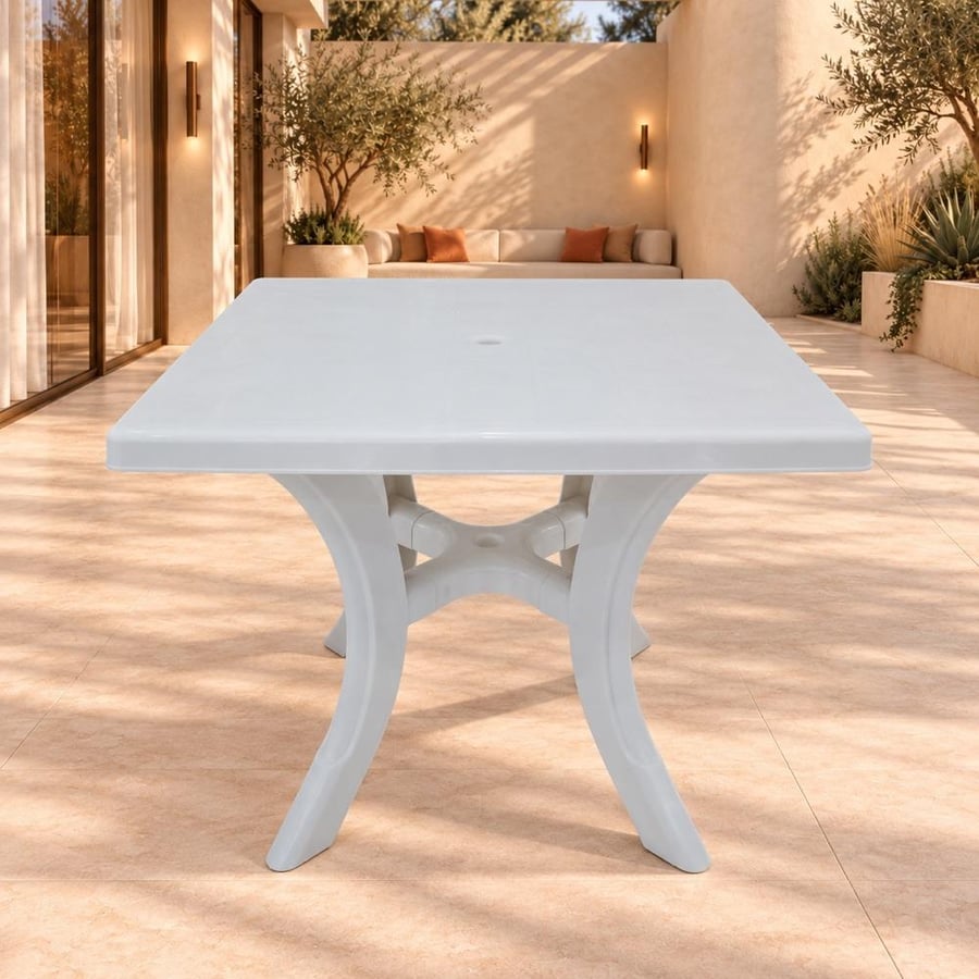 Square plastic table, multi-purpose, practical design