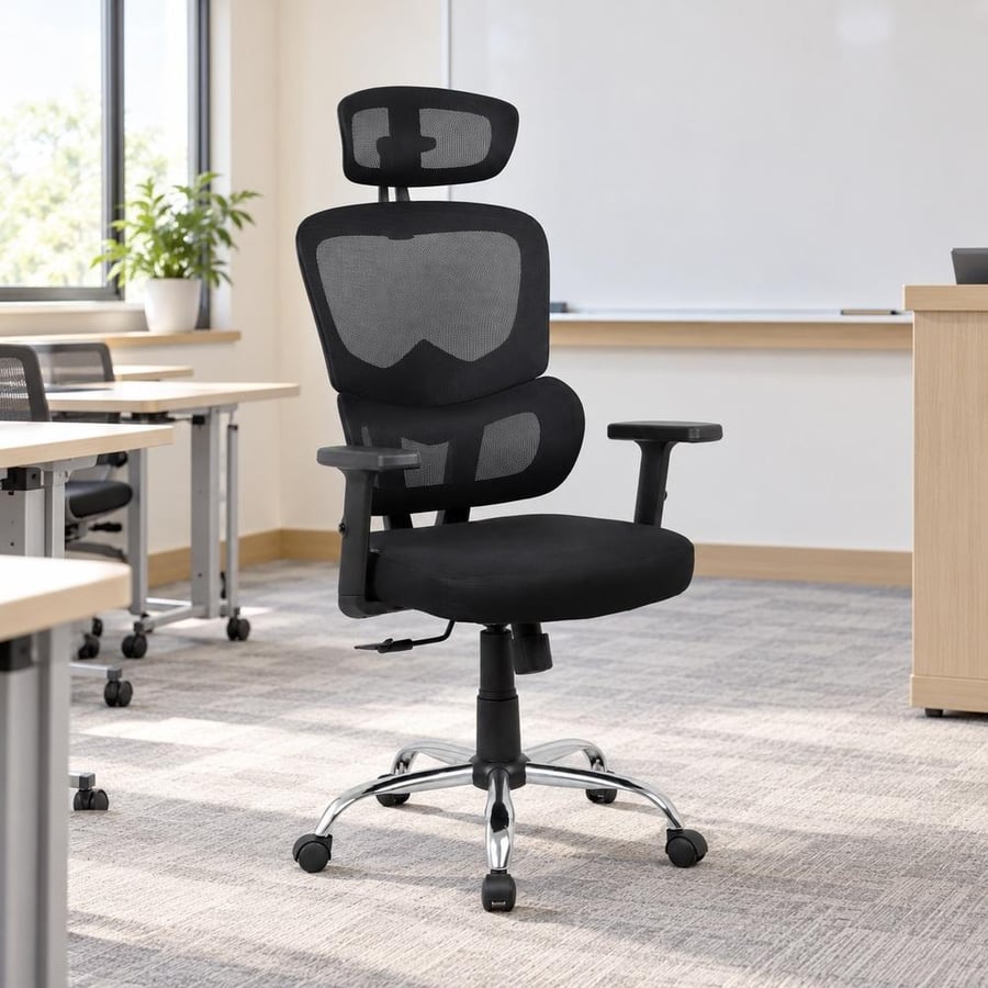 Comfortable mobile office chair – black color