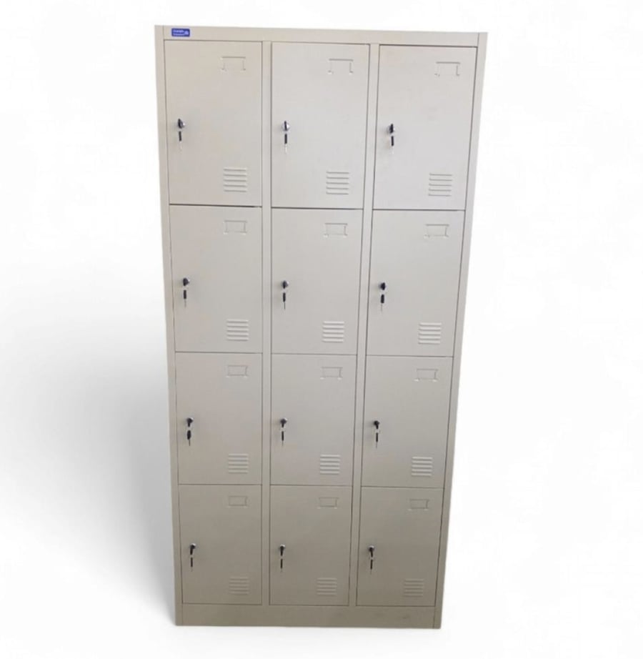 Office locker cabinet 15 drawers – professional design beige color