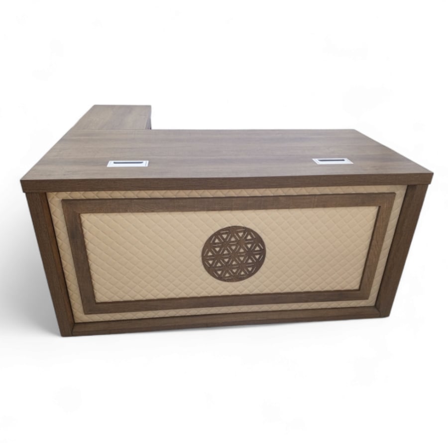 طقم طاولة مكتب خشب MDF مع ملحقات تصميم فاخر 160 سم مساحة واسعة