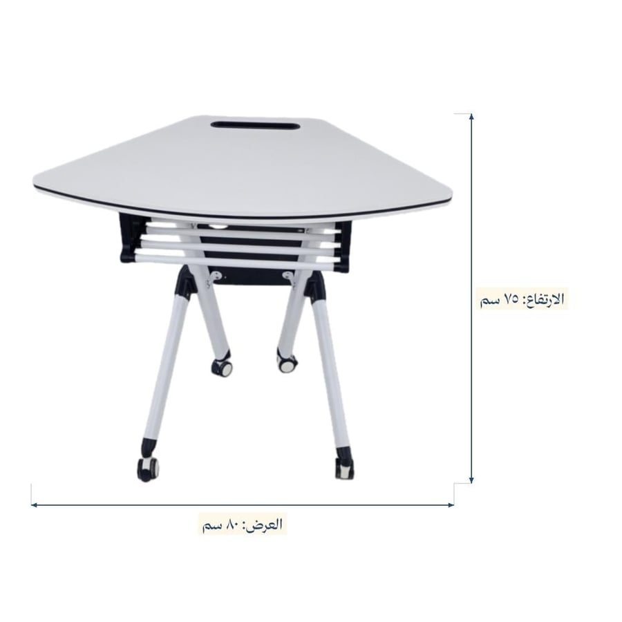 Mobile foldable training table with wheels, multi-purpose MDF