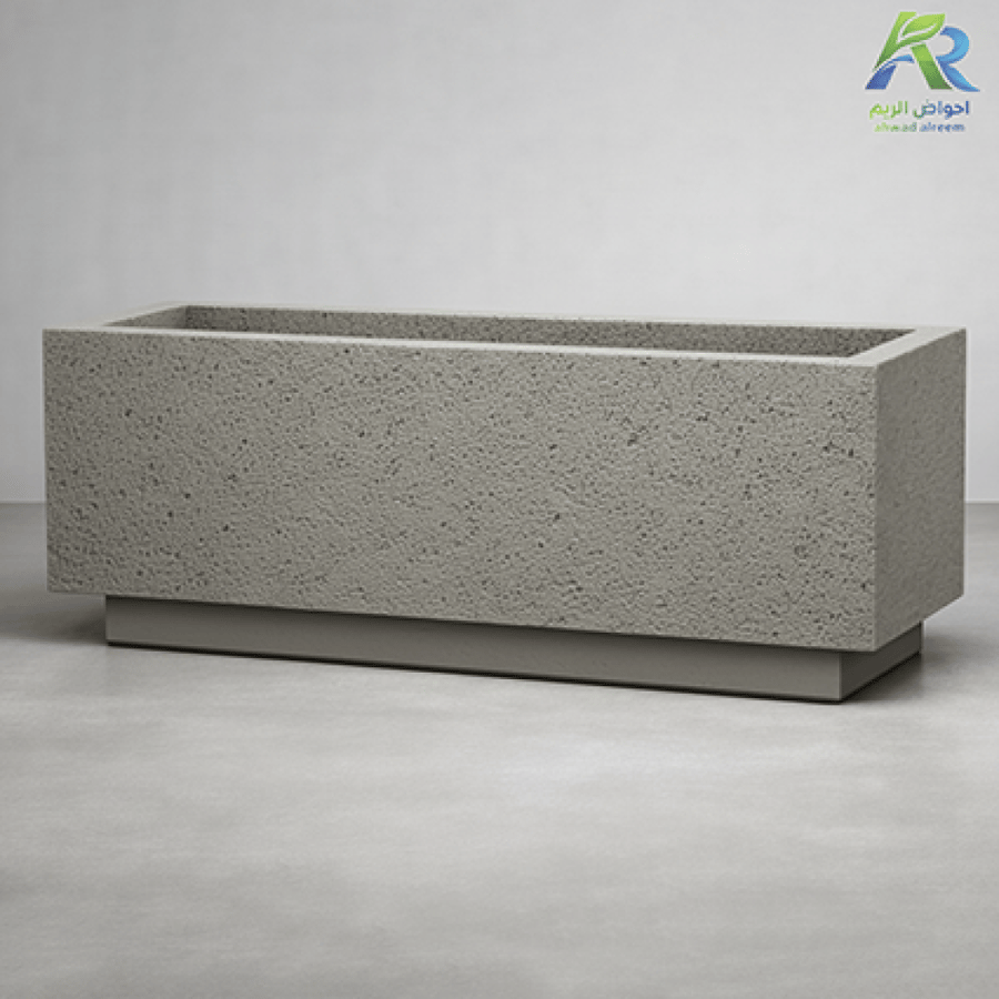حوض زراعي فيبرجلاس مستطيل مودرن 130×40×50 سم – تصميم أنيق من أحواض الريم