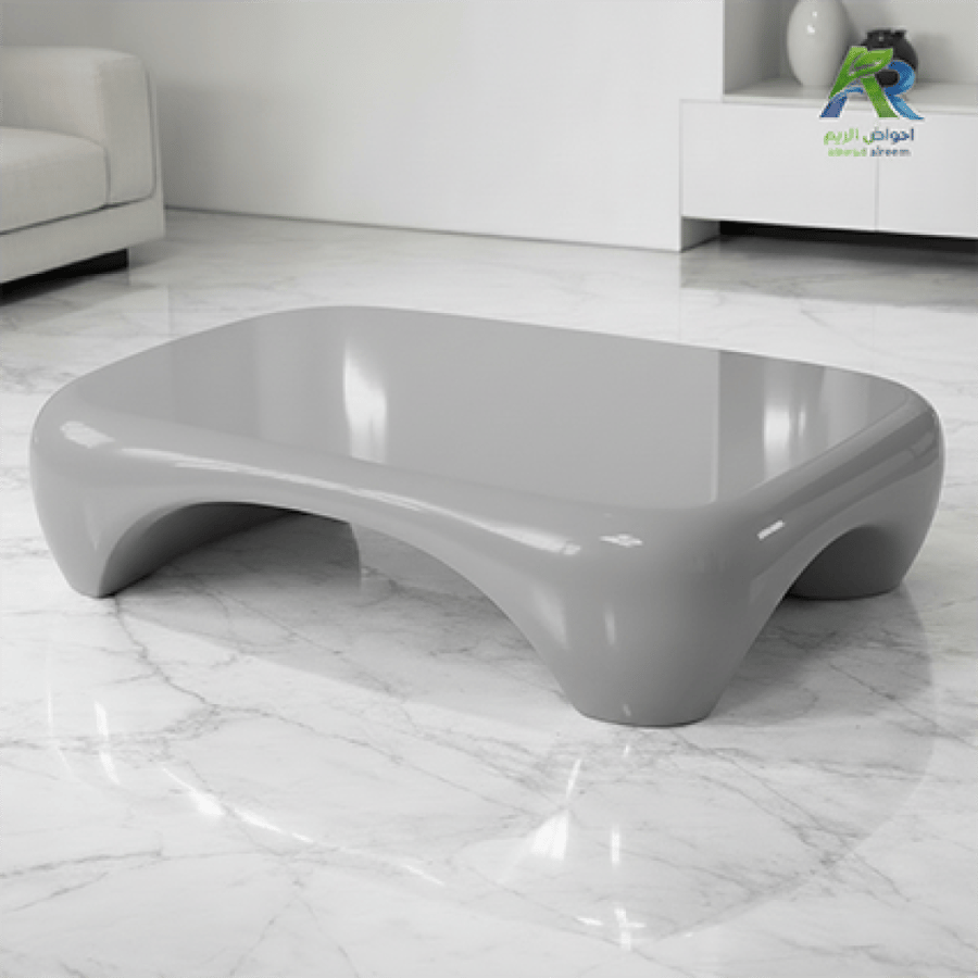طاولة وسط مودرن فيبرجلاس من أحواض الريم 120×80 – طاولة قهوة بتصميم انسيابي فاخر