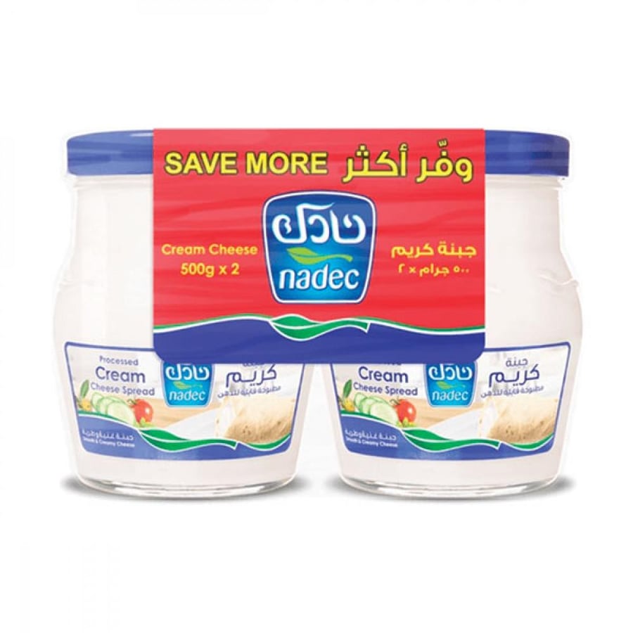 Nadec Shabya Cream Cheese, cooked, spreadable, 2 * 500 grams