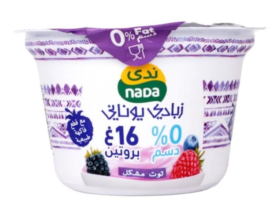 Nada Greek yogurt with mixed berry flavor 0% fat 160 g