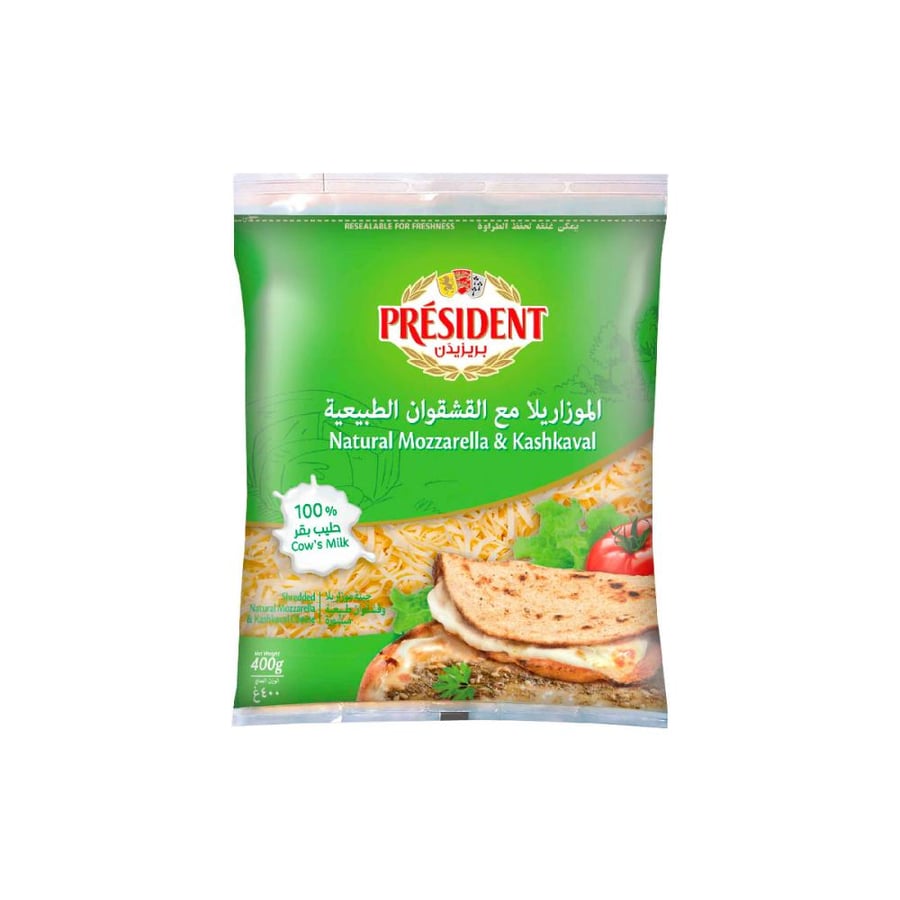 بريزيدن الموزاريلا مع القشقوان الطبيعية 400 جرام