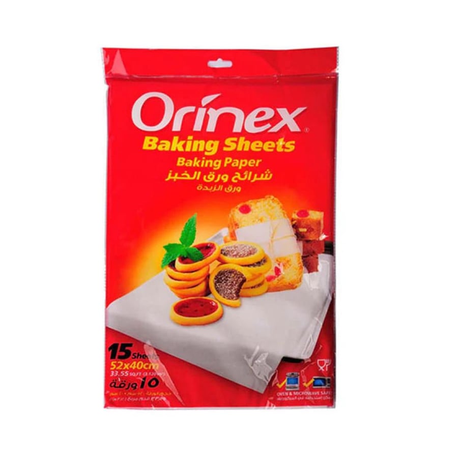 Ornex baking paper sheets, butter paper, 15 sheets