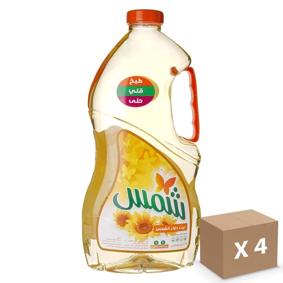 شمس زيت دوار شمس نقي طبخ, قلي، حلى 4* 2.9 لتر
