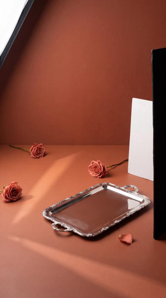 صينية تقديم صغيرة هندي استيل فاخر ROSE