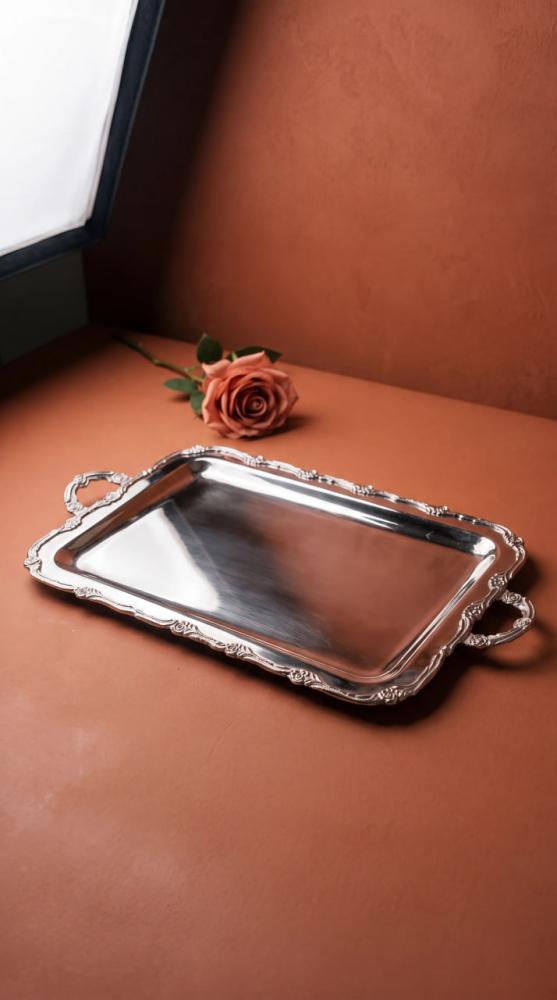 صينية تقديم كبيرة هندي استيل فاخر ROSE