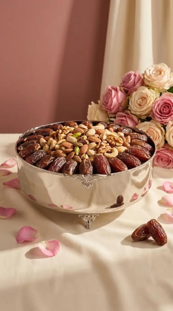 صينية دائرية بقاعدة 34 سم FLOWER