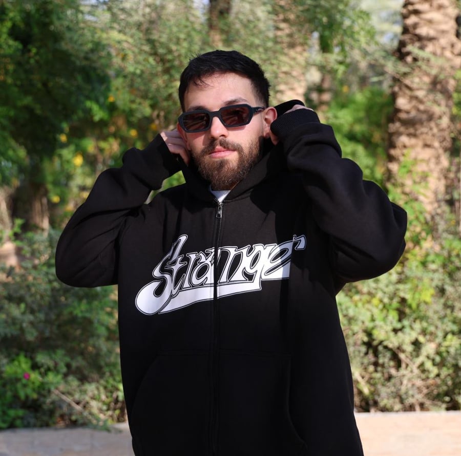 Black jacket with hoodie