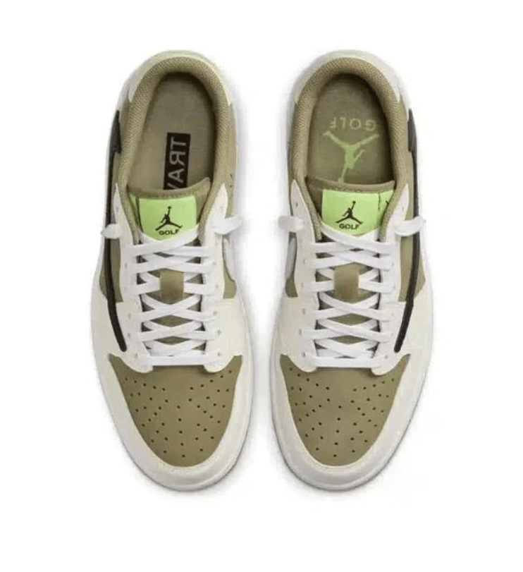 Nike Air Jordan 1 Low x Travis Scott "Golf" - Neutral Olive/Sail