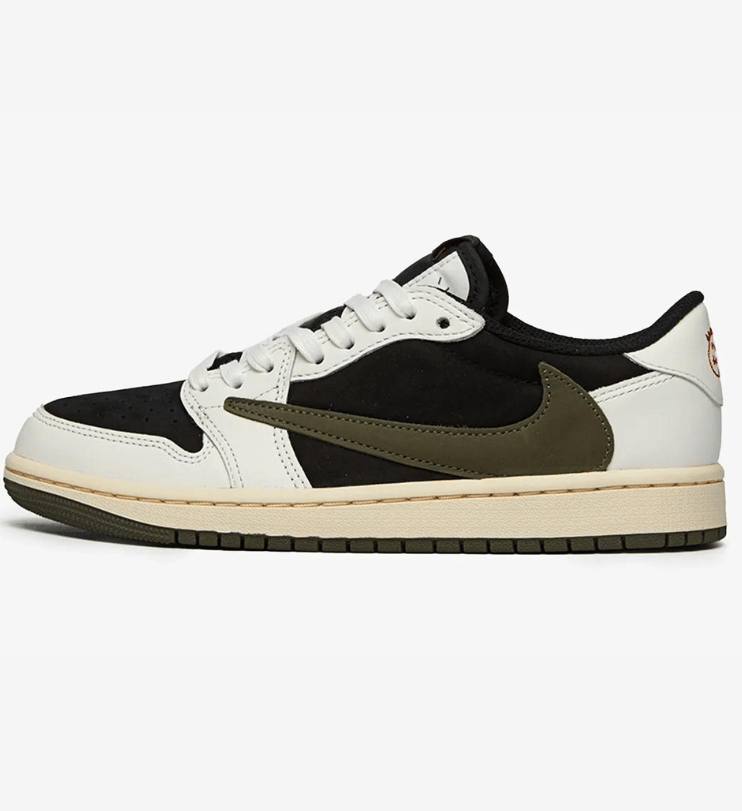 Nike Air Jordan 1 Low x Travis Scott "Olive" - Sail/Black/Medium Olive