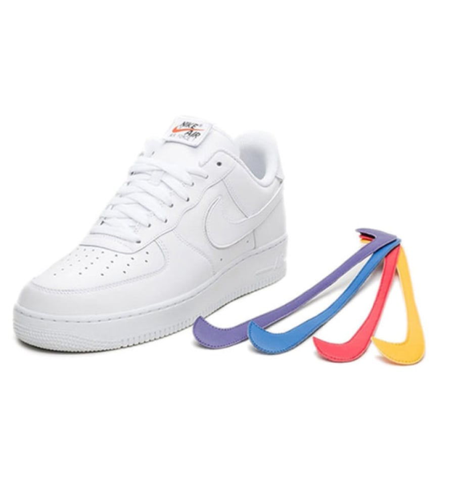 Nike Air Force 1 Low - Interchangeable Swooshes - White/Multi-Color