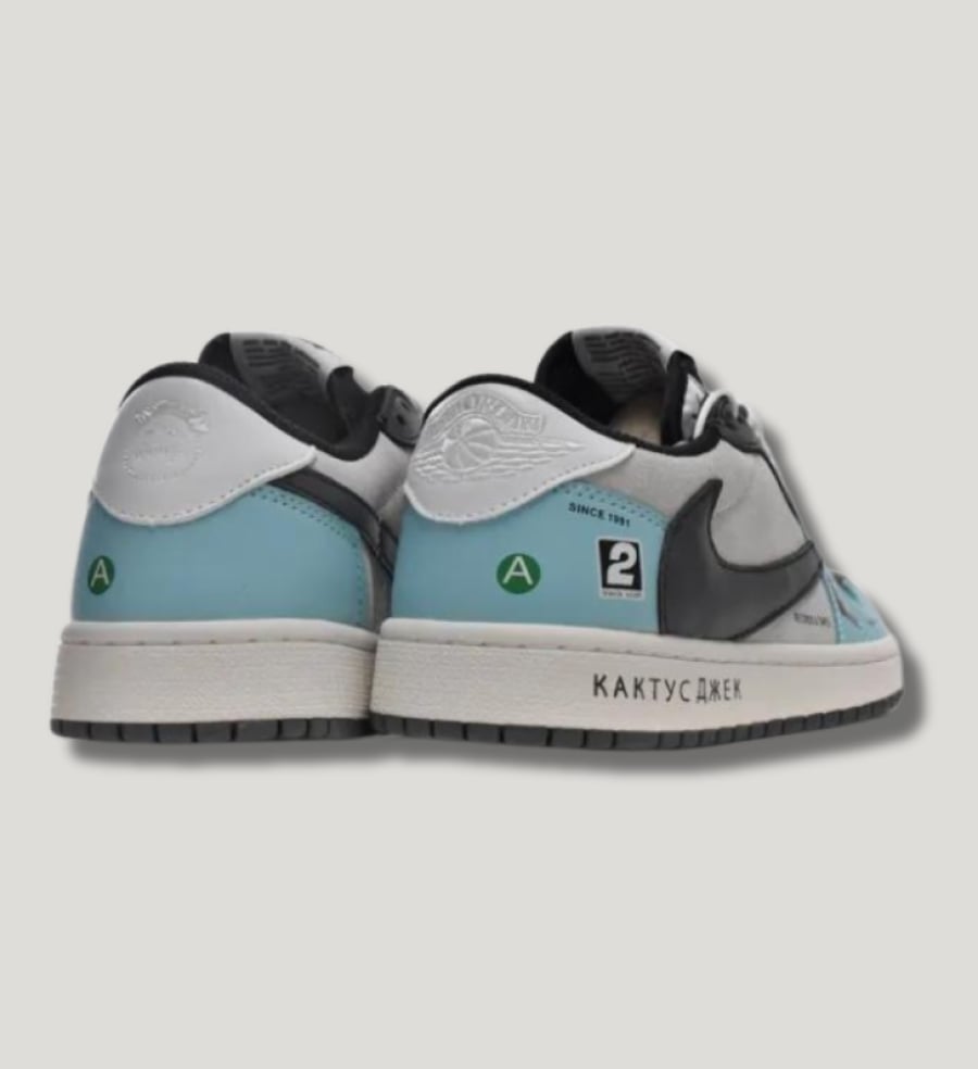 Nike Air Jordan 1 Low x Travis Scott "Cactus Jack" - Multi-Color/Turquoise/Brown